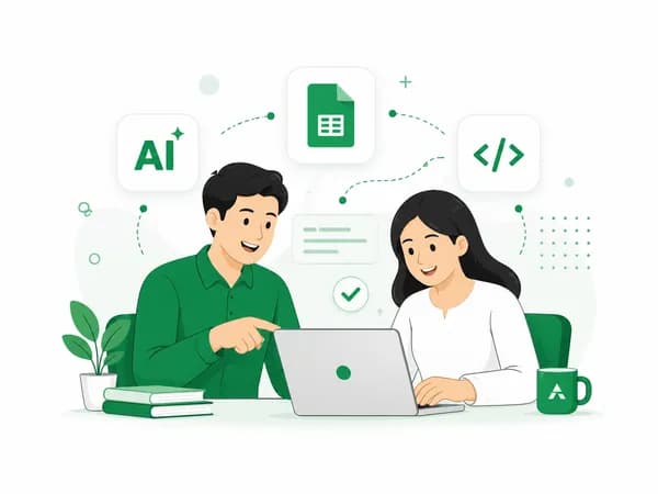Peserta belajar membuat aplikasi di AIM Training